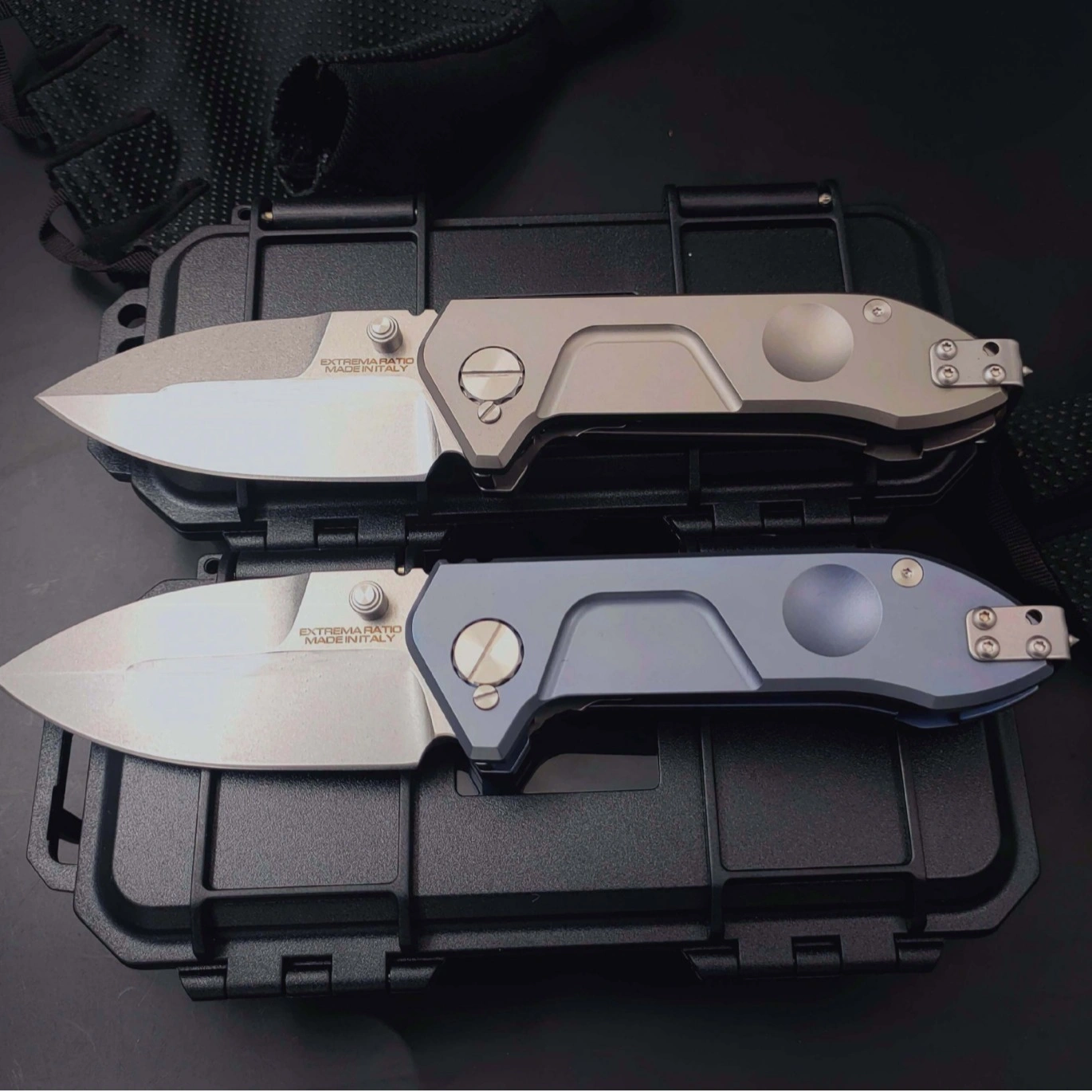 Rock Titanium Handle Folding Knife